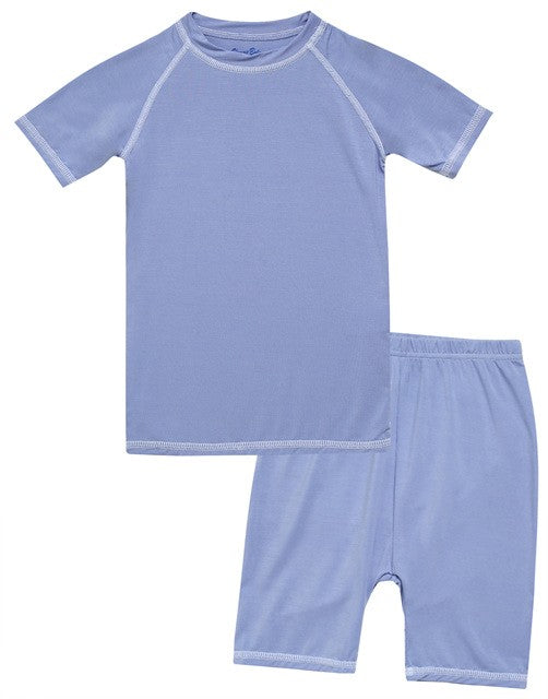 Air Blue Bamboo Stitch Short Sleeve Pajamas