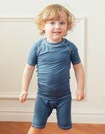 Bluestone Bamboo Stitch Short Sleeve Pajamas