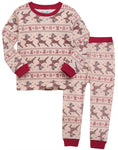 Christmas Noel Beige Long Sleeve Pajama