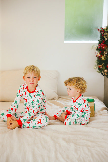 Christmas Noel White Long Sleeve Pajama