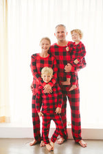 Christmas Red Black Long Sleeve Pajama