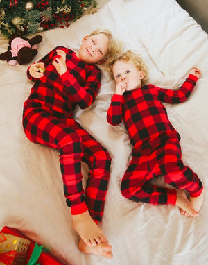 Christmas Red Black Long Sleeve Pajama