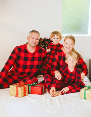 Christmas Red Black Long Sleeve Pajama