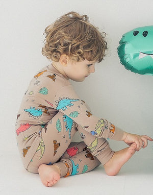 Neon Dino Modal Long Sleeve Pajama