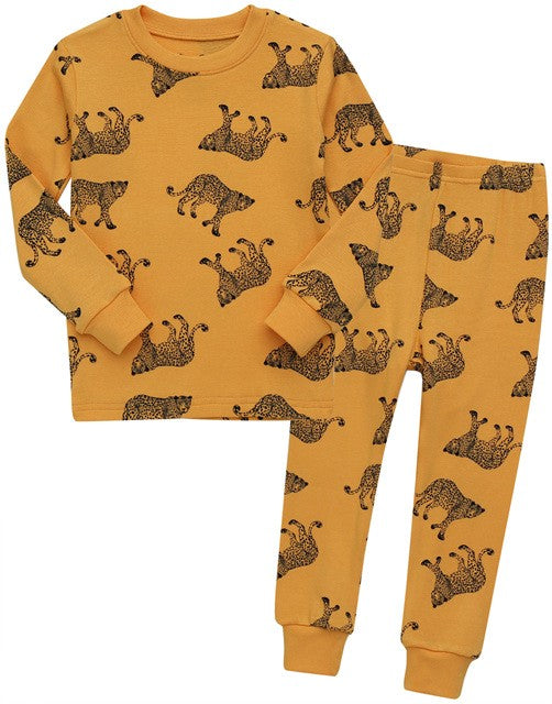 Orange Cheetah Modal Long Sleeve Pajama