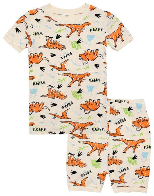 Picnic Dinosaur Short Sleeve Pajamas