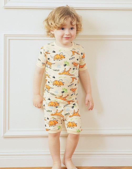 Picnic Dinosaur Short Sleeve Pajamas