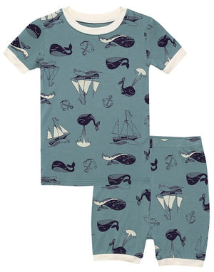 Whale Tour Short Sleeve Pajamas