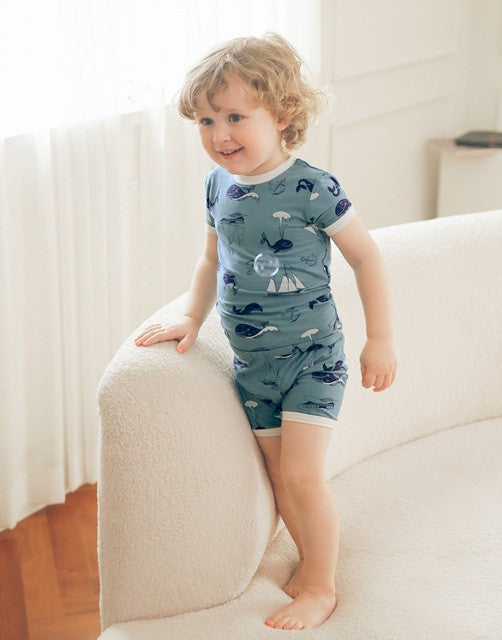 Whale Tour Short Sleeve Pajamas