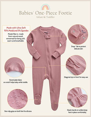 Pink Cloud Baby Footed Sleepers