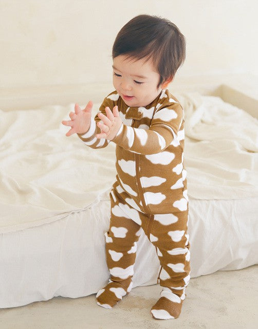 Brown Cloud Baby Footed Sleepers