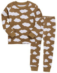 Brown Cloud Modal Long Sleeve Pajama