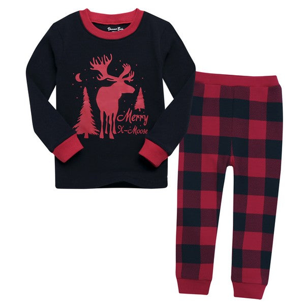 Christmas Merry Moose Long Sleeve Pajama