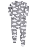 Grey Cloud Baby Footed Sleepers