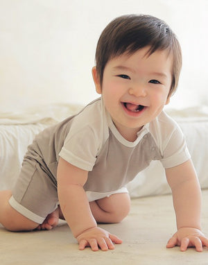 Grey Bamboo Baby Romper