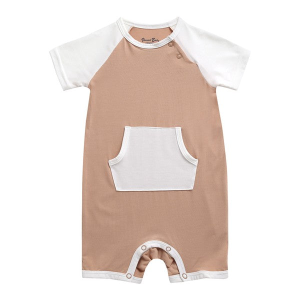 Brown Bamboo Baby Romper