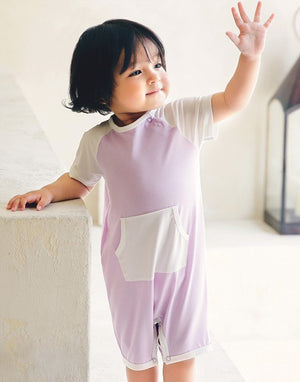 Lavender Bamboo Baby Romper