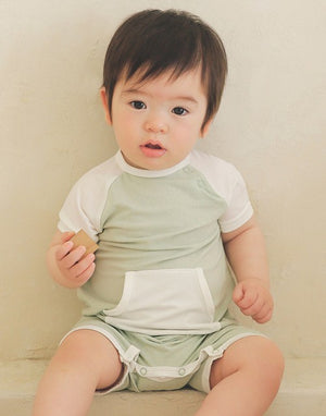 Mint Bamboo Baby Romper