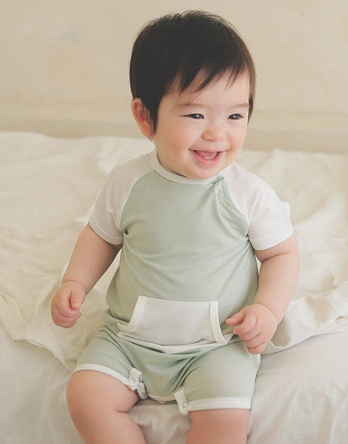 Mint Bamboo Baby Romper