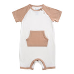 Brown Pocket Bamboo Baby Romper