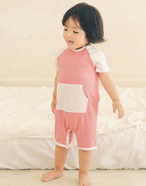 Rose Pink Bamboo Baby Romper