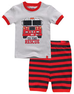 Red Truck Short Sleeve Pajamas