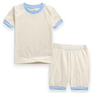 Cream Sky Macaron Short Sleeve Pajamas