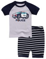 Police Car Short Sleeve Pajamas