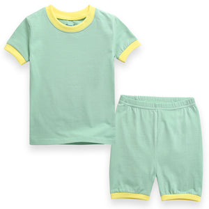 Light Green Macaron Short Sleeve Pajamas