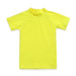 Diving Neon Yellow Short Sleeve Swimsuit Top - Go PJ Party