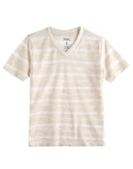 Cream Short Sleeve Vneck Tshirt - Go PJ Party