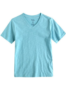 Aqua Short Sleeve Vneck Tshirt - Go PJ Party