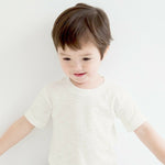 Ivory Short Sleeve Round Neck Tshirt - Go PJ Party