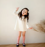 Girls Ivory Shift Tshirt Dress - Go PJ Party