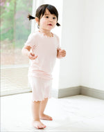 Shirring Pink Short Sleeve Pajamas - Go PJ Party