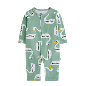 Mint Duck Baby Bodysuit - Go PJ Party