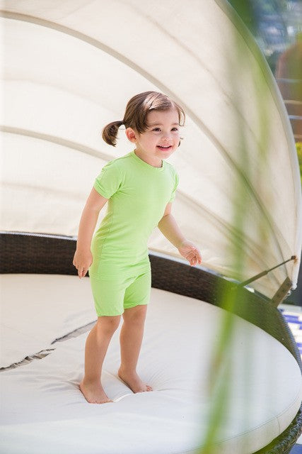 Colorful Neongreen Short Sleeve Pajamas - Go PJ Party