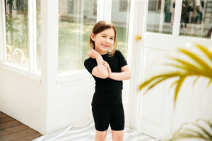 Colorful Black Short Sleeve Pajamas - Go PJ Party