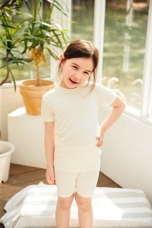 Colorful Whiteyellow Short Sleeve Pajamas - Go PJ Party