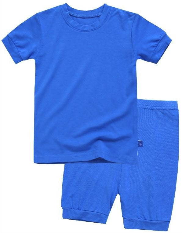 Colorful Blue Short Sleeve Pajamas - Go PJ Party