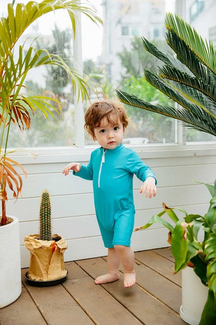 Navy UV Baby 3/4 Sleeve Swimsuit