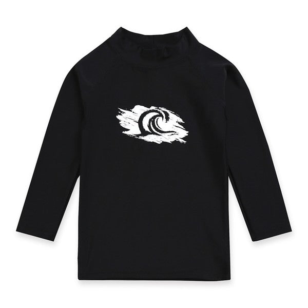 Surfer Black Rash Guard Top