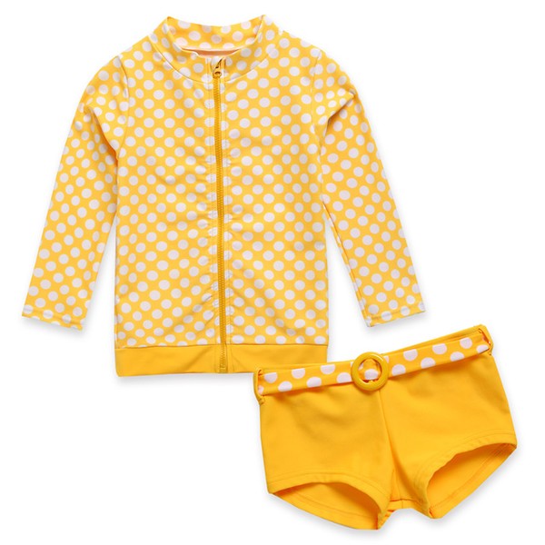 Ocean Dot Yellow Two Piece Swimsuit - Go PJ Party