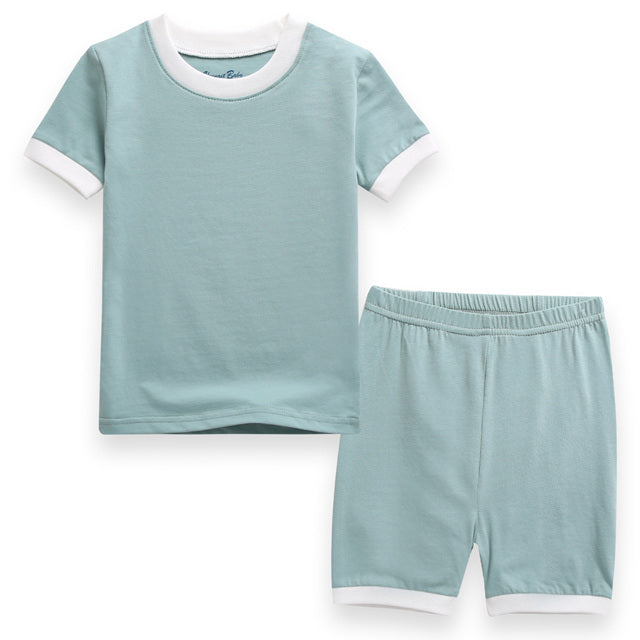 Mint Macaron Short Sleeve Pajamas