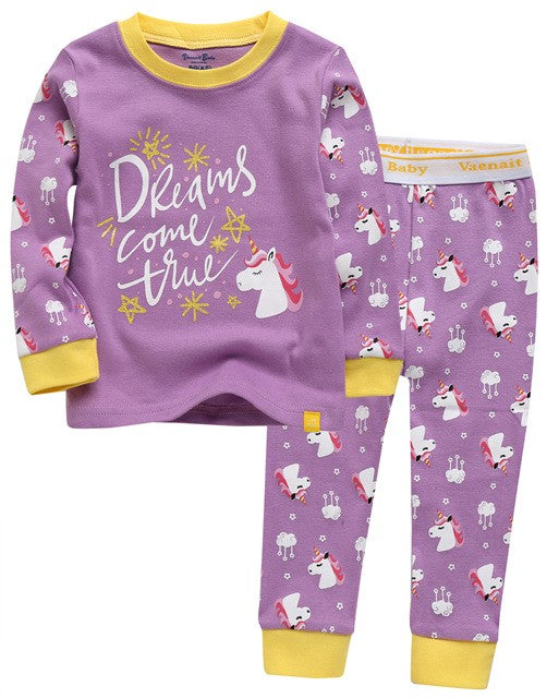 Dream Unicorn Purple Long Sleeve Pajama - Go PJ Party