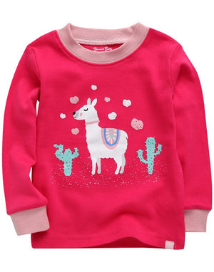 Pink Llama Long Sleeve Pajama - Go PJ Party