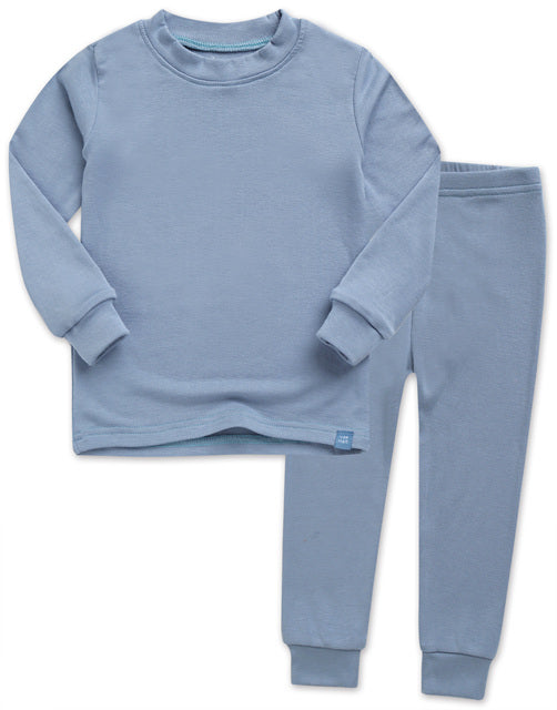 Modal Long Sleeve Pajama (Powder Blue/Mint/Dark Blue/Navy) - Go PJ Party