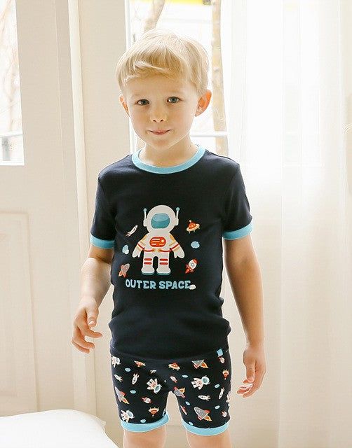 Space Boy Short Sleeve Pajamas