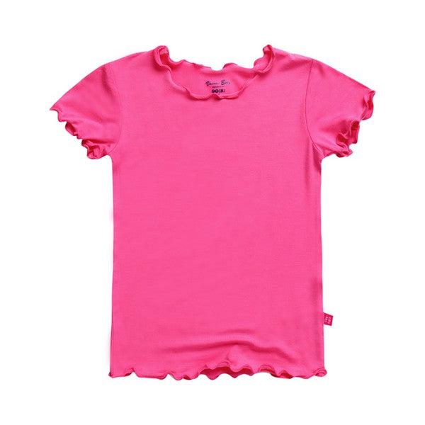 Shirring Magenta Pink Short Sleeve Pajamas