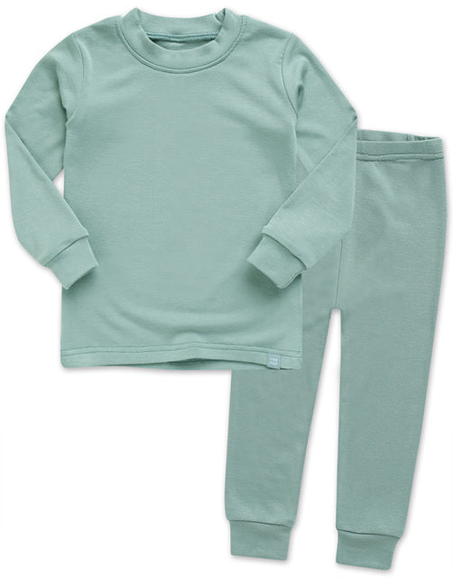 Modal Long Sleeve Pajama (Powder Blue/Mint/Dark Blue/Navy) - Go PJ Party